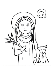 Therese the little flower coloring page © 2008 c.m.w. Saints To Color Because Heaven Is A Colorful Place Page 3
