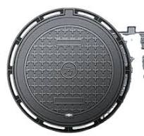 Epoxy Coating Ductile Iron Manhole Cover - Heavy Duty, EN124 ...