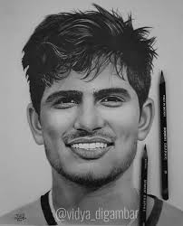 FanArtFriday: How good is that! ✏️ Artist: vidya_digambar (IG) 🤩 Model:  Shubman Gill Wanna get featured