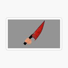 History of the edged tool drawing blood lore ravencrest tactical. Bloody Knife Stickers Redbubble