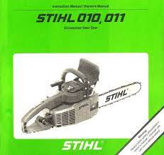 All the sawdust that is churned up quickly collects in the air filter. 010 011 Stihl