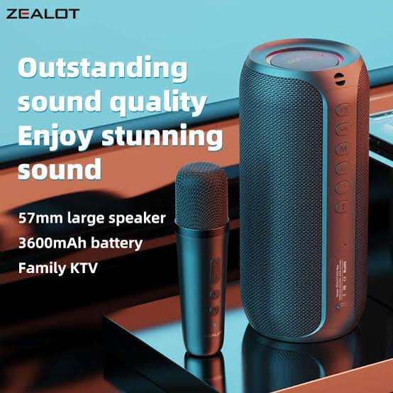 Zealot S69M Portable Wireless Bluetooth Speaker with Microphone for Karaoke