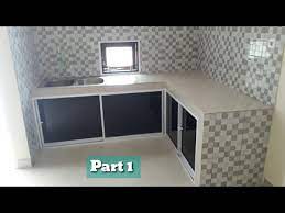 Cara Membuat Meja Dapur Kompor Bak Cuci Piring Desain Datar Youtube
