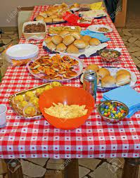 Select from premium birthday dinner of the highest quality. Dinner Table During The Birthday Party Of A Child 7 Years Stock Photo Picture And Royalty Free Image Image 11756761