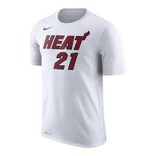 Hassan Whiteside Nike Miami Heat White Name Number Tee