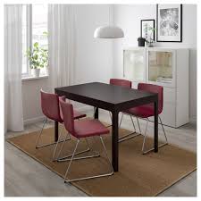 Ekedalen Bernhard Table And 4 Chairs Dark Brown Mjuk Dark Red Ikea Red Dining Room Chair Ikea