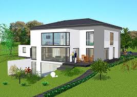 Luxushaus Ruckansicht Grosse Fenster Bringen Licht Hinein Luxushaus Haus Grundriss Haus