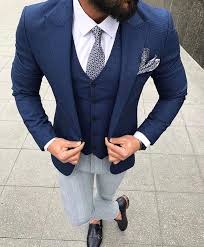 Black Blazer Grey Pants Men Mens Fashion Blue Jacket Grey Pants Mens Fashion Suits Mens Fashion Smart Mens Outfits