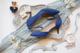 Bishop Museum Of Science And Nature Bradenton Elegant Dusty Blue And Gray Outdoor Courtyard Wedding Bishop Museum Of Science And Nature In 2020 Kitten Heel Wedding Shoes Wedding Shoes Heels Dusty Blue