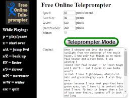 Free teleprompter software that's easy to use for recording videos and giving speeches. 5 Free Online Teleprompter Websites