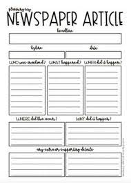newspaper article planner graphic organiser organizers format what is non human language