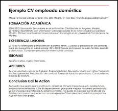 Conoce los modelos de currículum vitae que necesitas para crear el cv perfecto en tu búsqueda de empleo. Ejemplo De Cv Para Empleada Domestica Micvideal