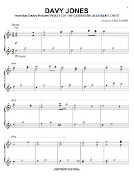 Pirates Of The Caribbean Dead Man S Chest Davy Jones Piano Davy Jones From Pirates Of The Caribbean Dead Man S Chest Sheet Music Hans Zimmer Piano Solo Sheet Music Davy Jones Pirates Of The Caribbean