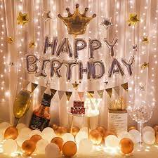 Silver Happy Birthday Decoration With Pink Balloon Bouquet Birthday Party Decor Birthday Party Balloons Pink Birthday Party Banner In 2021 Pink Birthday Party 18th Birthday Party 21st Birthday Decorations