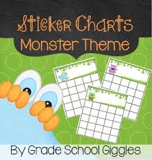 Sticker Charts Monster Theme