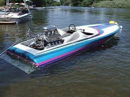 Vintage V Drive Flat Bottom Ski Boat Flat Bottom Boats Cool Boats Drag Boat Racing