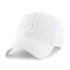San Diego Padres 47 Brand All White Clean Up Adjustable Hat San Diego Padres Adjustable Hat 47 Brand