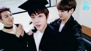 Once every 200 days, there's always someone . Bts Celebrates Jin S Graduation From University Soompi