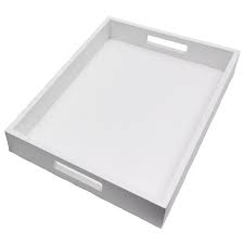 16x12 White Wood Tray Wood Tray At Home Store Bottle Tray