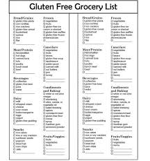 Gluten Free Grocery List Free Grocery List Gluten Free Grocery List Gluten Free Food List