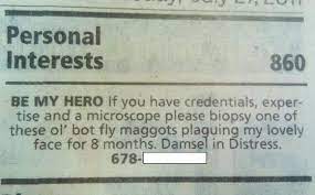 Isn't it amazing what you read in the newspaper classified ads. The 50 Funniest Classified Ads Ever