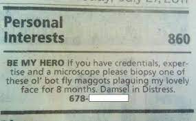 This section is as much fun as any joke book. The 50 Funniest Classified Ads Ever Gallery