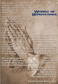 Words Of Repentance Lyric Poem Struggles In Life Words