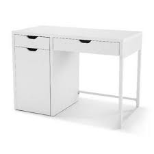 New White Computer Desk With Drawers For Small Spaces Metal Frame Storage White In 2020 White Desk Bedroom Small Office Desk Desk With Drawers