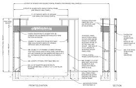 Portal frame details within the irc specify simple span headers, with a maximum finished opening width of 18'. Chapter 6 Wall Construction 2012 Virginia Residential Code Upcodes