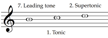 Definition of the leading tone (leading note ). What Are The Technical Names In Music What Do They Mean School Of Composition