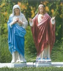 Sacred And Immaculate Heart Statue Set 26 Jesus Statue Statue Sacred