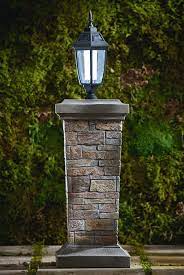 Pedestal With Solar Lantern Impressive Outdoor Light From Sears Outdoor Lamp Posts Driveway Lighting Outdoor Pillar Lights