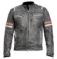 Text __ * connexion * mon compte * contactez nous. Hommes Vintage Motard Retro Moto Cafe Racer Moto Effet Vieilli Veste En Cuir Motorkleding Kleding Man