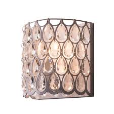 Crystal Half Cylinder Flush Mount Wall Light With Metal Cage Contemporary 1 Light Wall Sconce In White Beautifulhalo Com