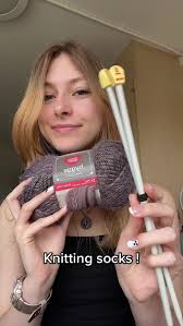 Knit socks with me ! These are the first ever successful knitted garments  I’ve ever made and they’re so comfy ! #knittersoftiktok #knitting  #knittedsocks #knittingprojects #knittingtiktok