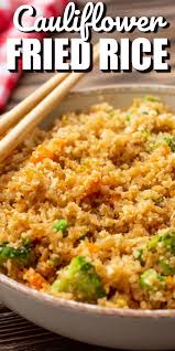 Our Cauliflower Fried Rice Looks And Tastes Just Like Fried Rice Perfect For A Low C Cauliflower Fried Rice Recipes Fried Cauliflower Cauliflower Rice Recipes