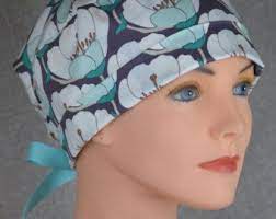 Surgical Scrub Hat Or Chemo Cap The Mini With By Thehatcottage Scrub Hat Patterns Surgical Scrub Hats Scrub Hats