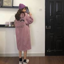 カートゥーンラウンドネック裏起毛長袖カジュアルワンピース thời trang quần ao thời trang nữ