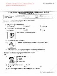 Kunci jawaban bahasa jawa kelas 8 semester 1 halaman 80 uji. Soal Bahasa Jawa Kelas 1 Semester 1