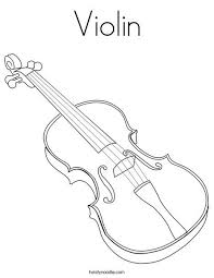 Violin Coloring Page Twisty Noodle Violin Letter A Crafts Letter V