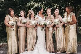 Classic Glam Wedding Glamorous Wedding Bridesmaids Dress Inspiration Gold Sequin Bridesmaid Dress
