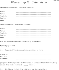 Das mietverhältnis endet ohne kündigung zum. Kostenloser Untermietvertrag Zum Ausdrucken Mietvertrag Kostenlose Vorlage Download Der Untermietvertrag Ist Nicht Zeitlich Befristet
