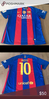 Black And Gold Barca Kit Messi 10 16 17 Barcelona Jersey Liga And Soccer Barcelona Jerseys Messi 10 Jersey