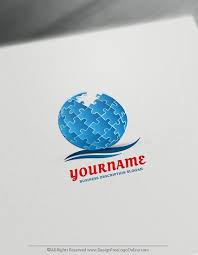 Create A Puzzle Globe Logo With The 3d Logo Maker In 2020 Globe Logo Puzzle Logo Logo Maker