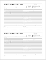 Client Information Sheet New2 Jpg 413 536 Business Format Job Information Work Organization