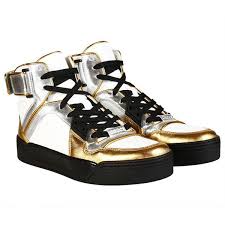 Black And Silver High Top Sneakers Gucci Sneakers 3 915 Dkk Liked On Polyvore Featuring Shoes Sneakers Metallic Silver Sneaker White Leather Sneakers Black High Top Sneakers Gucci Sneakers