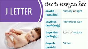 Originally sanskrit and hindi names. J Letter Telugu Boy Names à°¤ à°² à°— à°…à°¬ à°¬ à°¯ à°ª à°° Babies Name Youtube
