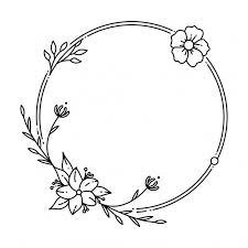 To finish, bunch the end together and attach to an existing twist tie or add a new twist tie and attach. Floral Frame Floral Wreath Drawing Flower Embroidery Designs Embroidery Flowers Pattern