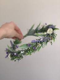 Lavender Flower Crown Wildflower Crown Lavender Crown Etsy Wildflower Crown Floral Crown Wedding Floral Crown