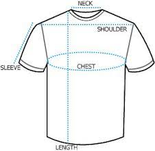 Size Chart T Shirts